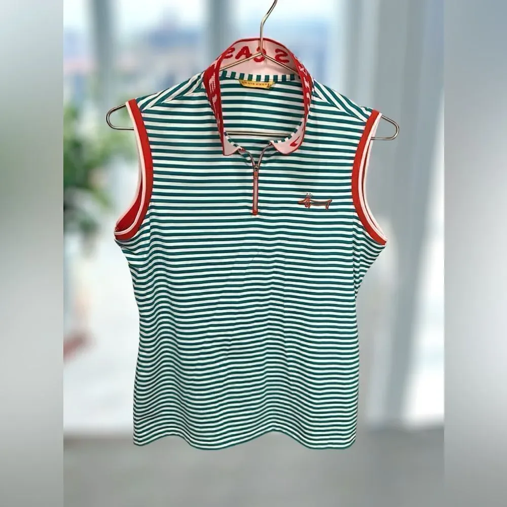 Louis Castel Golf 3/4 Zip Top Tank Vest Size 100 NWOT - Picture 4 of 15